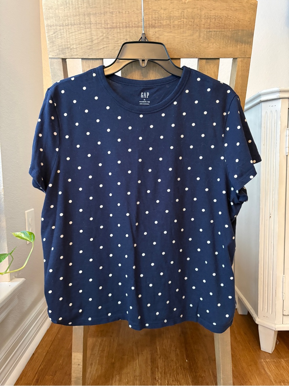 GAP Navy Blue Polka Dot Short Sleeve Tee